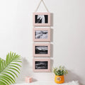 Hanging Rope Photo Wall Frame Set – Handmade Wooden Picture Display for Aesthetic Rooms