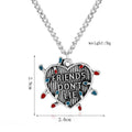 Stranger Things Friends Don't Lie Heart Peach Shaped Pendant