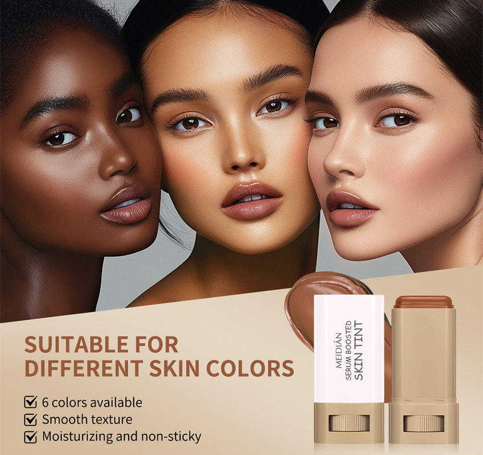 1/2PCS Skin Tint Stick Waterproof Nourishing Solid Tinted Serum Foundation Balm  Face Tinted Face Contour Stick Face Makeup