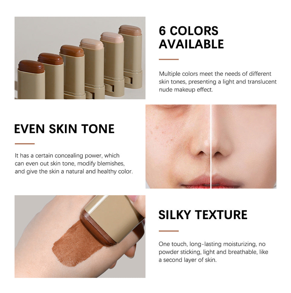 1/2PCS Skin Tint Stick Waterproof Nourishing Solid Tinted Serum Foundation Balm  Face Tinted Face Contour Stick Face Makeup