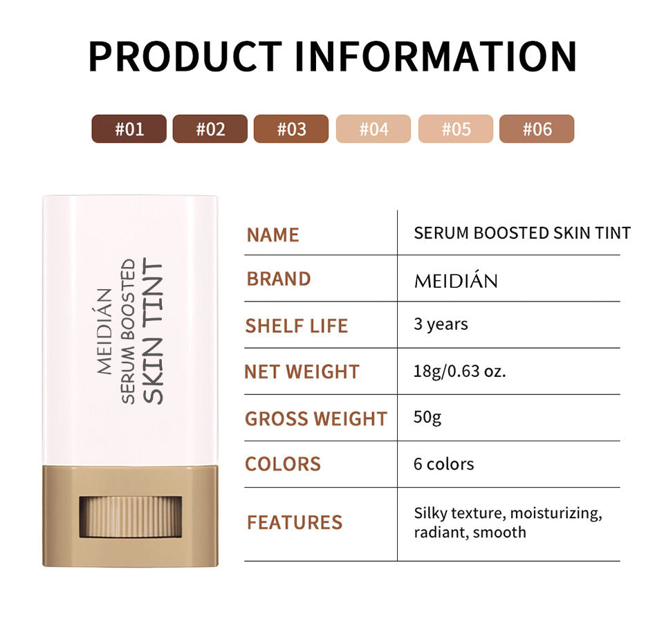 1/2PCS Skin Tint Stick Waterproof Nourishing Solid Tinted Serum Foundation Balm  Face Tinted Face Contour Stick Face Makeup