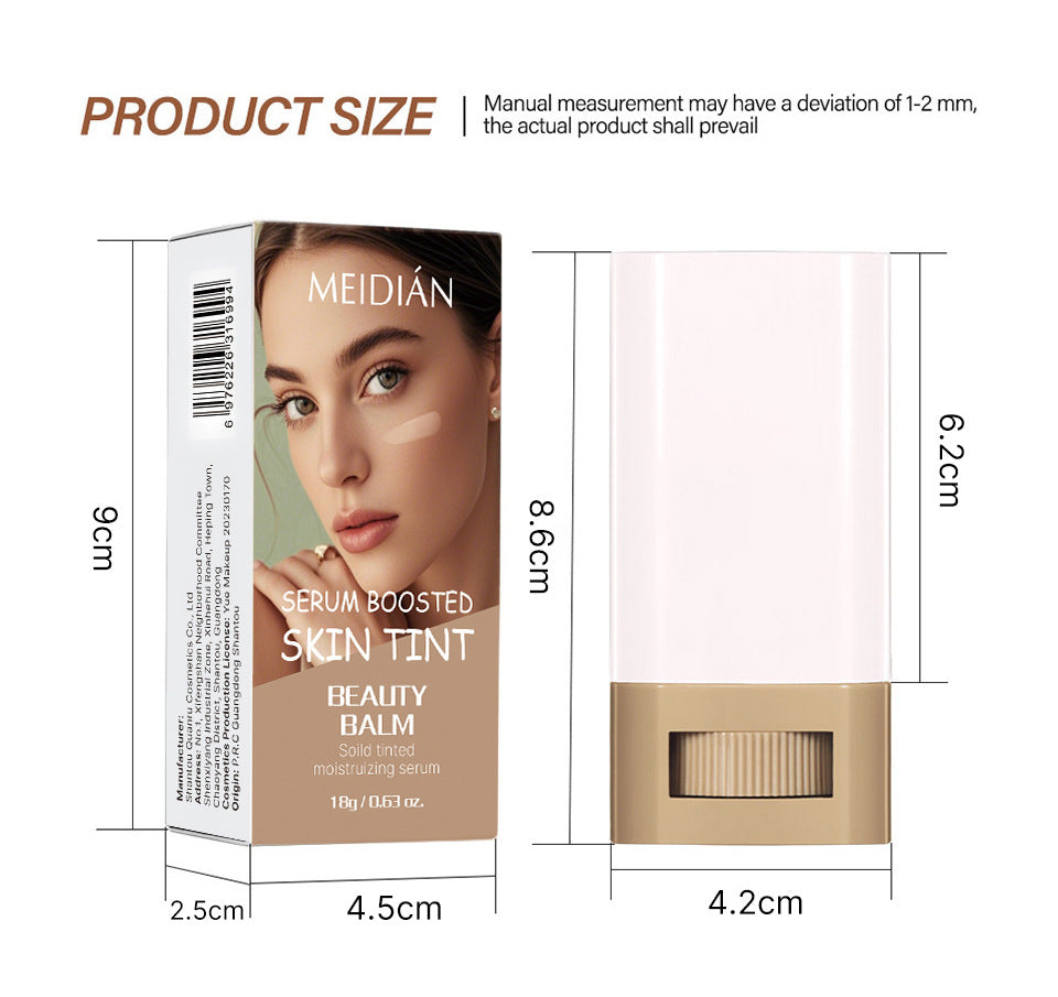 1/2PCS Skin Tint Stick Waterproof Nourishing Solid Tinted Serum Foundation Balm  Face Tinted Face Contour Stick Face Makeup