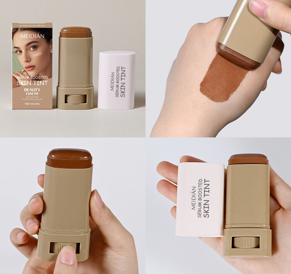 1/2PCS Skin Tint Stick Waterproof Nourishing Solid Tinted Serum Foundation Balm  Face Tinted Face Contour Stick Face Makeup