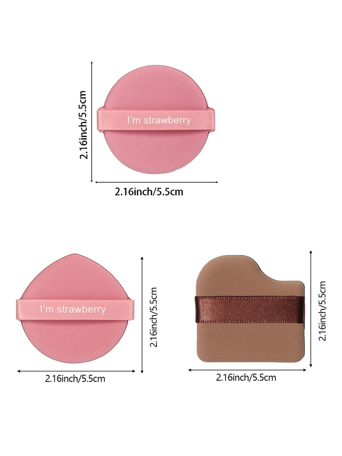 50Pcs Random Cushion Puffs, for Setting Makeup, Applying Makeup, Suitable for All Skin Types