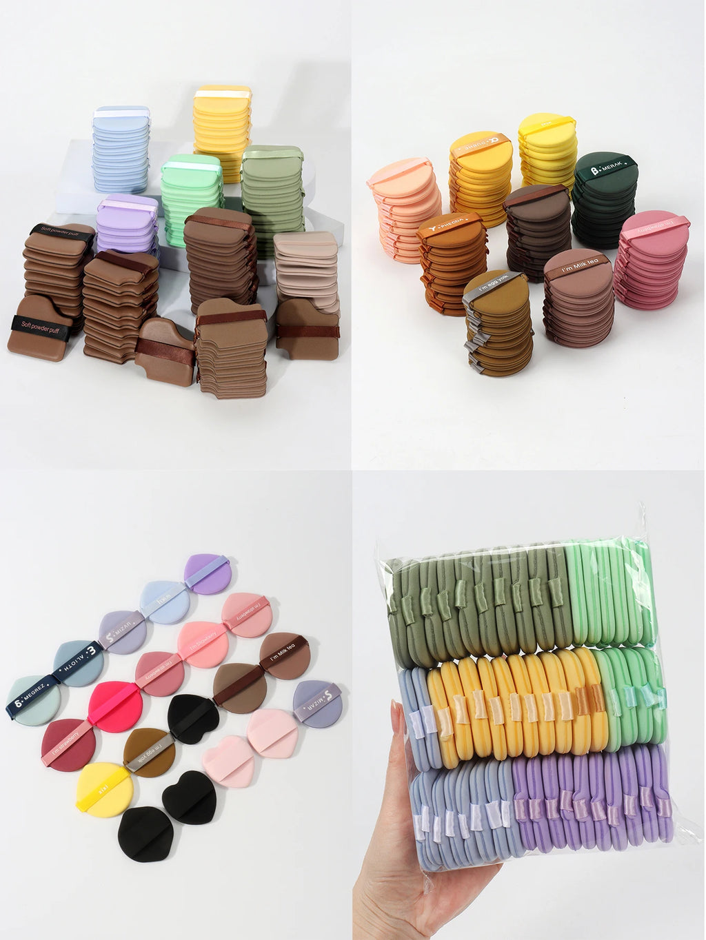 50Pcs Random Cushion Puffs, for Setting Makeup, Applying Makeup, Suitable for All Skin Types