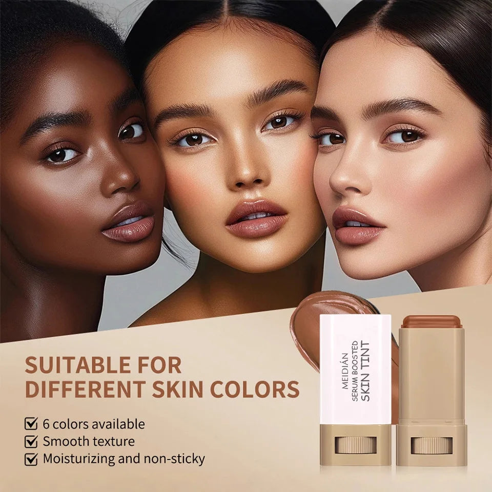 1/2PCS Skin Tint Stick Waterproof Nourishing Solid Tinted Serum Foundation Balm  Face Tinted Face Contour Stick Face Makeup