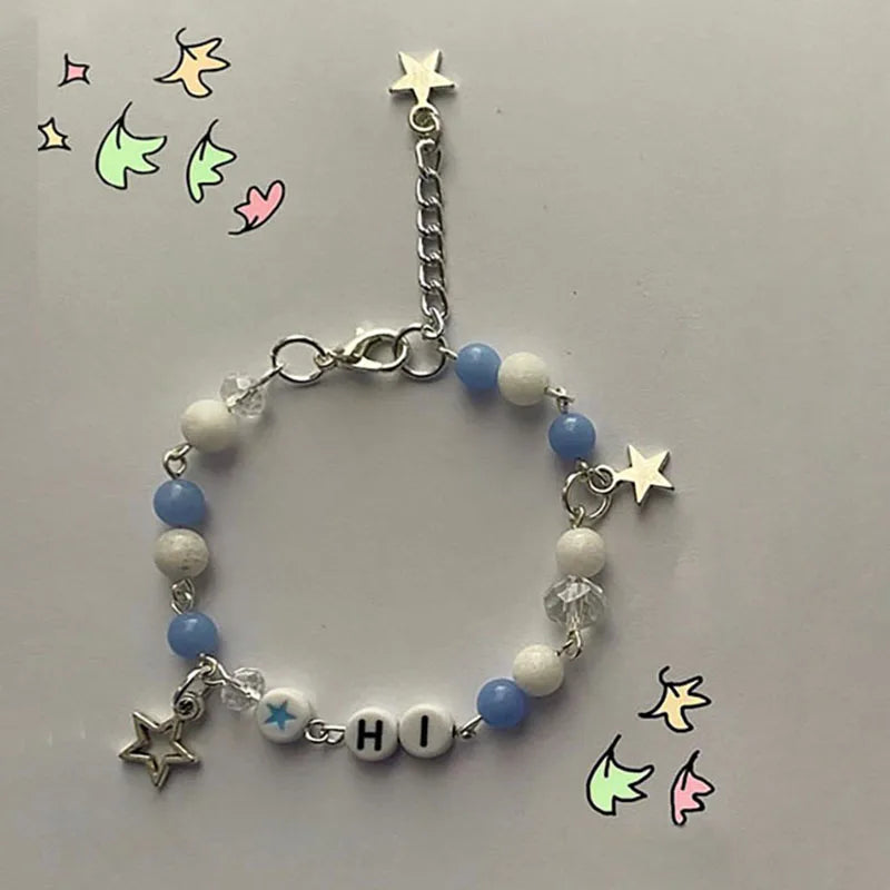 Heart charm shaped bracelet women Handmade