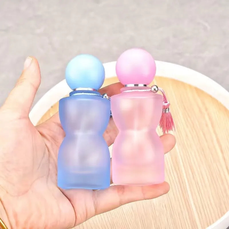 High-end screw cap perfume decanter 30ml colored matt glass spray bottle travel portable cosmetics empty bottle