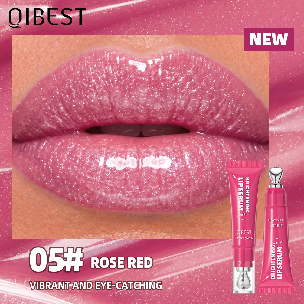 QIBEST Mirror Watery Crystal Jelly Lipgloss Tint Long Lasting Moisturizing Lipstick Shiny Glitter Lip Glaze Nourishing Makeup