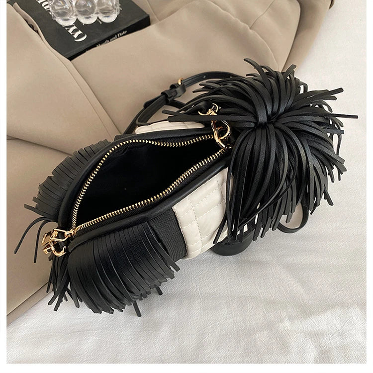 2026 Creative Funny Puppy Shape Crossbody Bags PU Personality Design Sense Tassel Bags Cute Fashion Versatile Women's Handbags