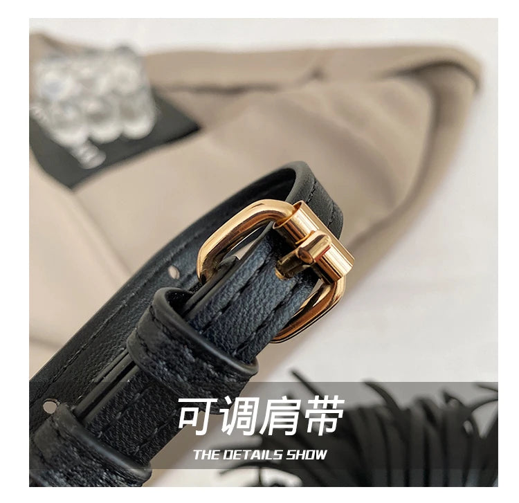 2026 Creative Funny Puppy Shape Crossbody Bags PU Personality Design Sense Tassel Bags Cute Fashion Versatile Women's Handbags