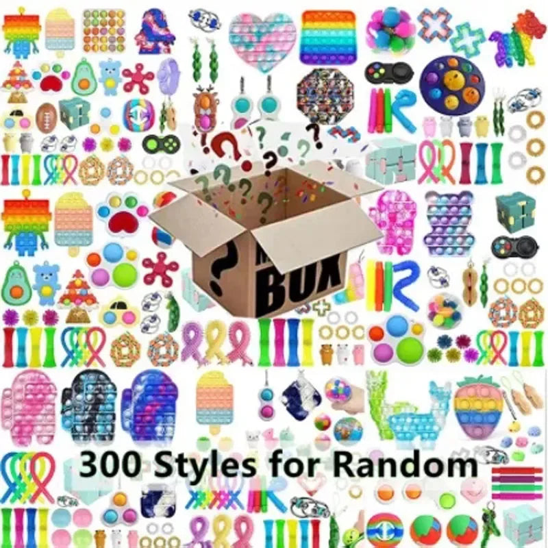 6-50 sets of random casual mystery gift boxes,featuring300 different styles for stress relief and relaxation,suitable for adults