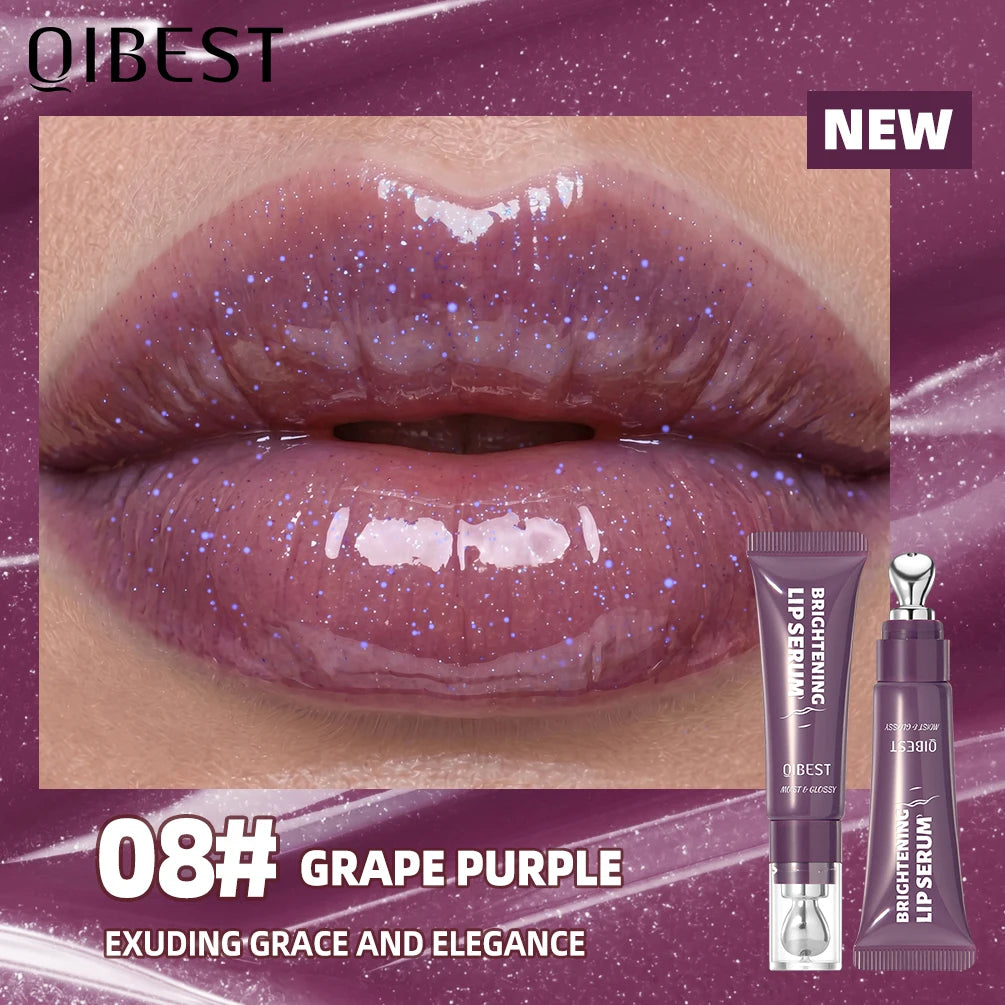 QIBEST Mirror Watery Crystal Jelly Lipgloss Tint Long Lasting Moisturizing Lipstick Shiny Glitter Lip Glaze Nourishing Makeup