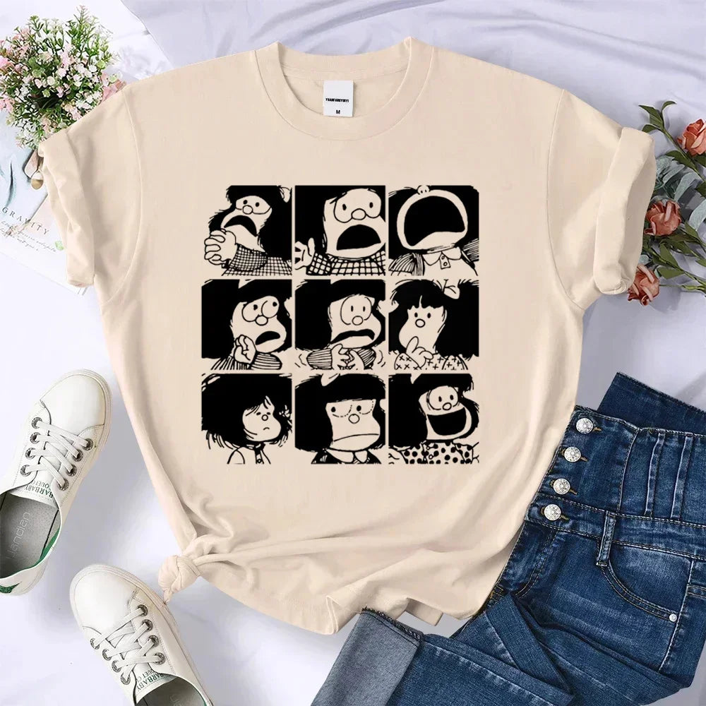 Mafalda tshirt women harajuku t-shirts female anime clothing