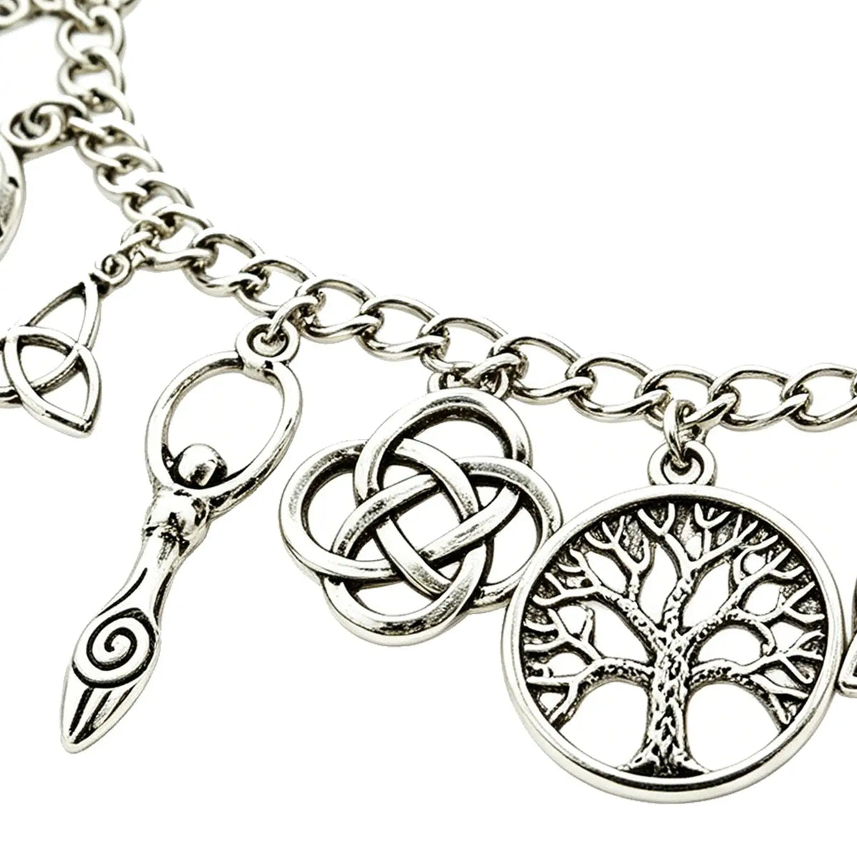 Women's Charm Bracelets Lightweight Adjustable Ziny Alloy Gothic Vintage Witchy Charm Bracelet for Dating Prom Ceremony