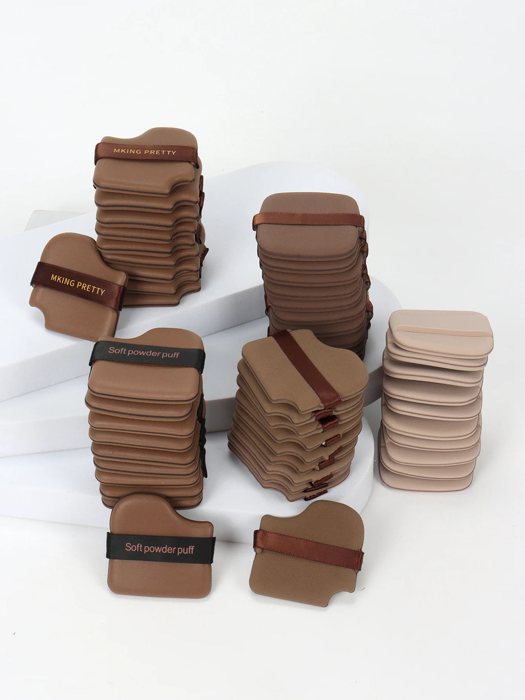 50Pcs Random Cushion Puffs, for Setting Makeup, Applying Makeup, Suitable for All Skin Types