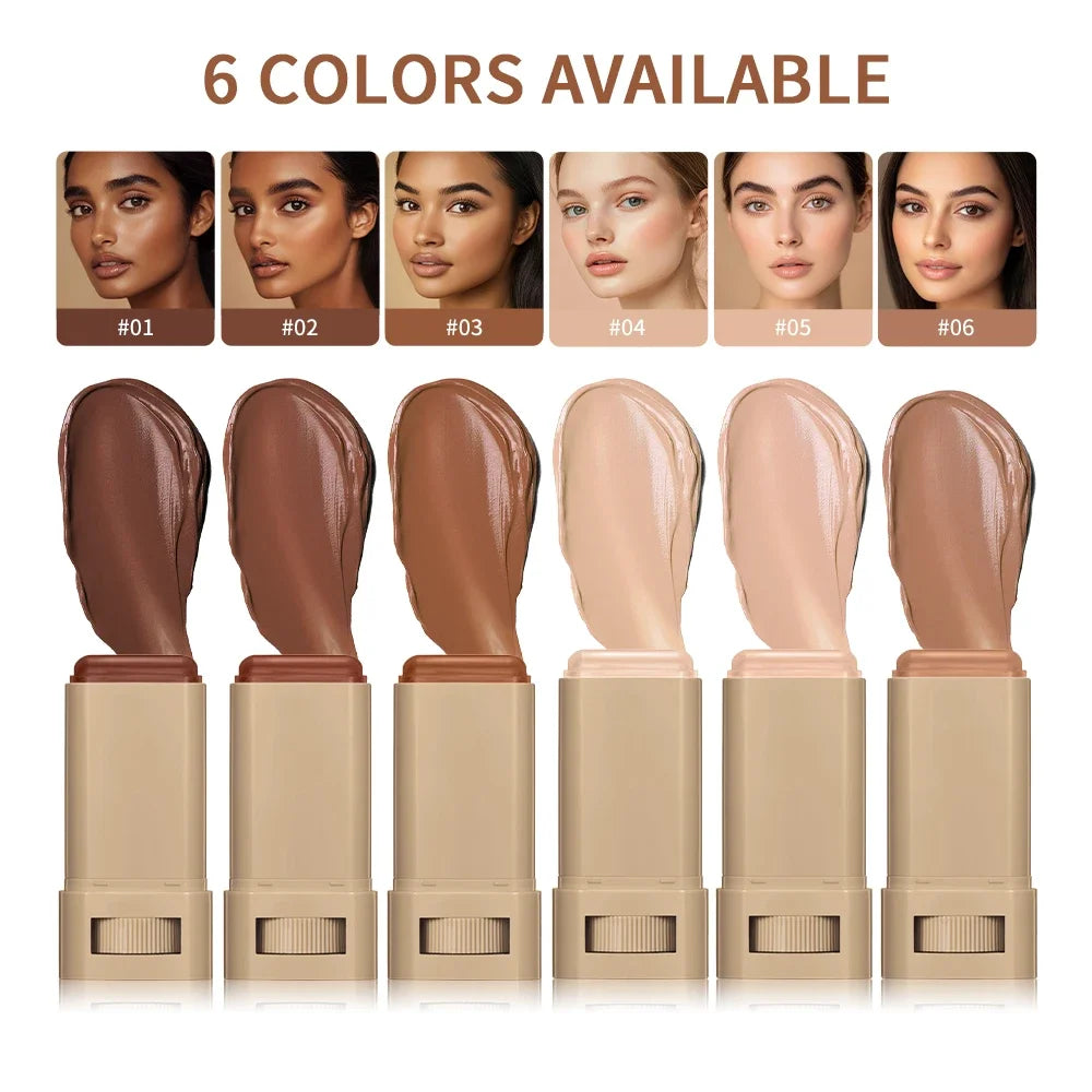 1/2PCS Skin Tint Stick Waterproof Nourishing Solid Tinted Serum Foundation Balm  Face Tinted Face Contour Stick Face Makeup