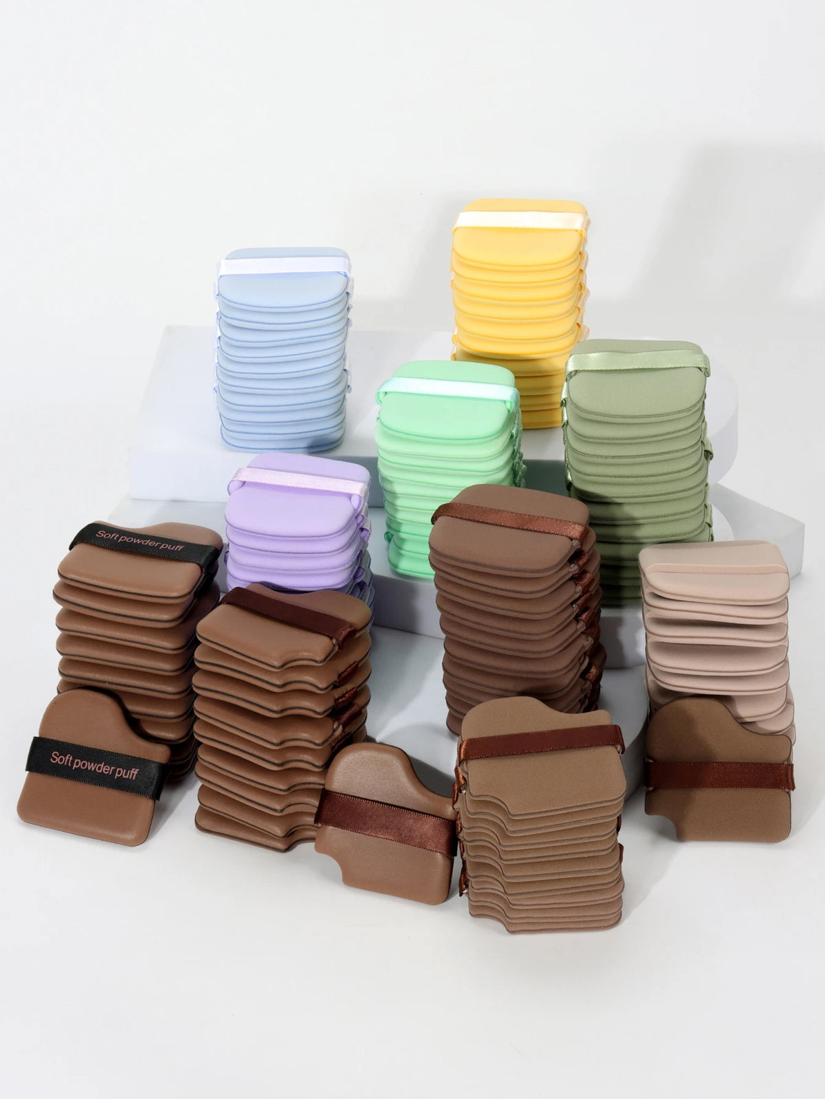 50Pcs Random Cushion Puffs, for Setting Makeup, Applying Makeup, Suitable for All Skin Types