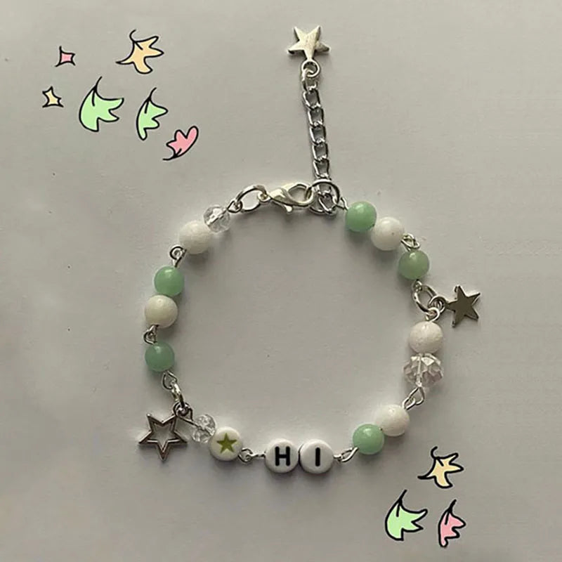 Heart charm shaped bracelet women Handmade