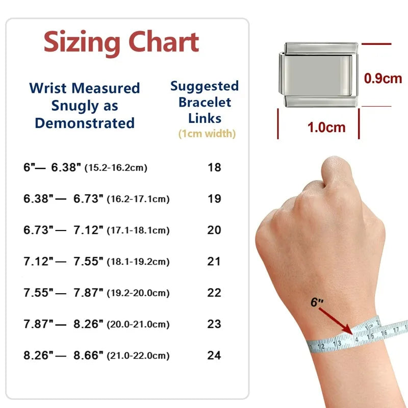Fashion Starfish Shell Whale Pendant Series  Women Men Charm Link Fit 9mm Stainless Steel Italian Bracelet Making DIY Jewelrys