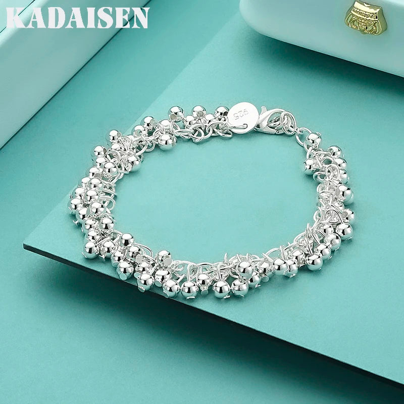 925 Sterling Silver Bracelets Charms Bead Chain Fashion Cute Nice Women Grapes Bracelet Wedding Jewelry