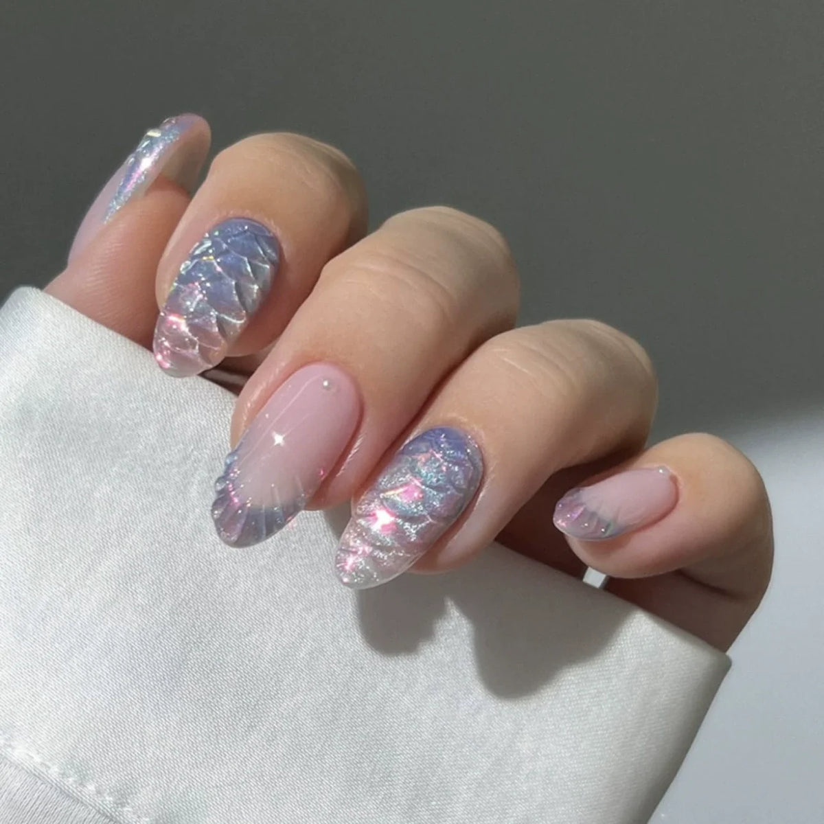 24pcs Pink Flower Almond Press on Nails Kawaii False Nails Wearable Stick-on Nails Fake Nail Uñas Postizas Накладные Ногти 네일팁