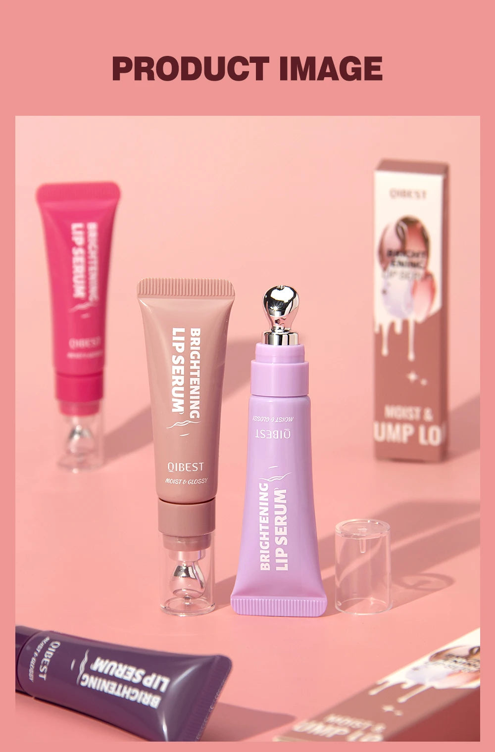 QIBEST Mirror Watery Crystal Jelly Lipgloss Tint Long Lasting Moisturizing Lipstick Shiny Glitter Lip Glaze Nourishing Makeup