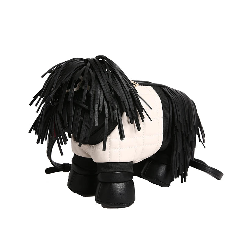 2026 Creative Funny Puppy Shape Crossbody Bags PU Personality Design Sense Tassel Bags Cute Fashion Versatile Women's Handbags