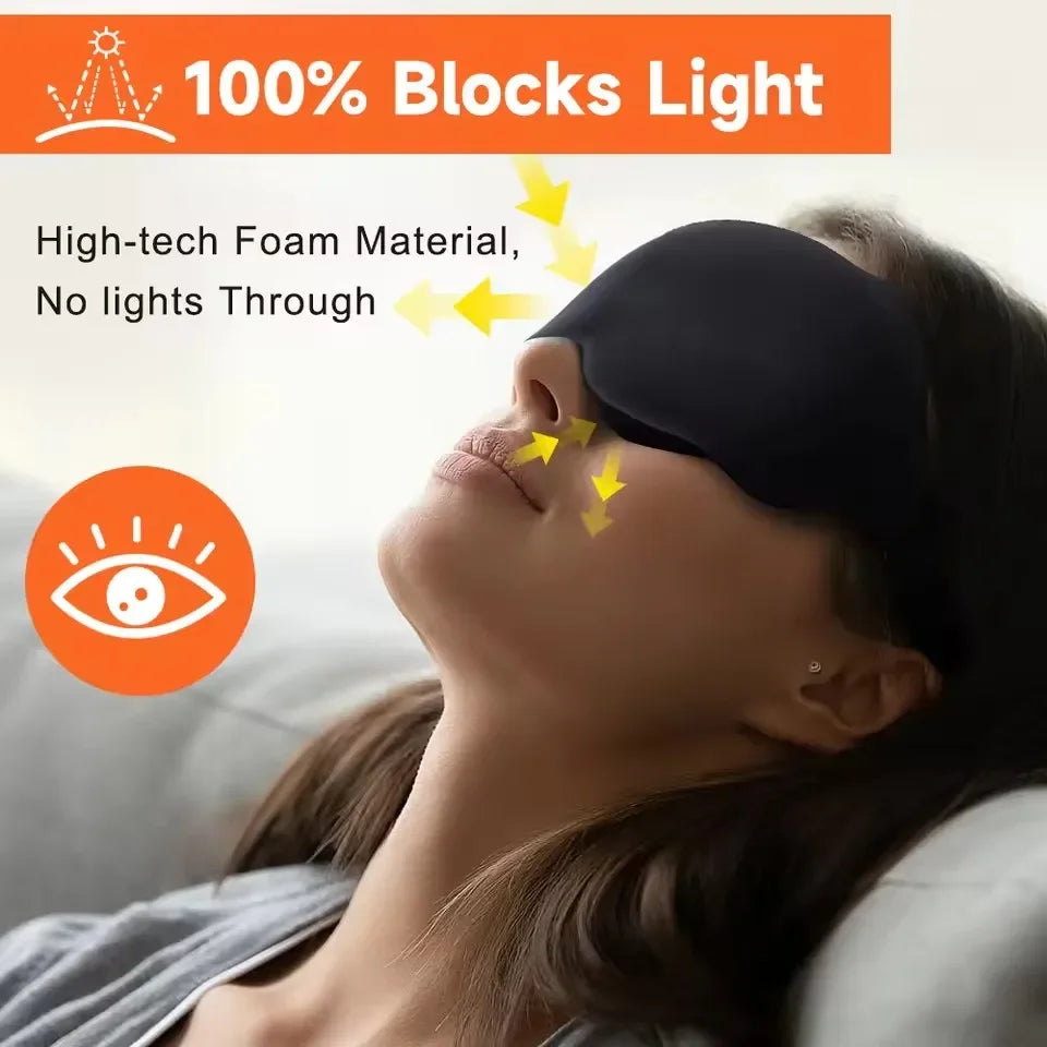 Eye Mask for Sleeping 3D Contoured Cup Blindfold Concave Molded Night Sleep Mask Block Out Light with Women Men