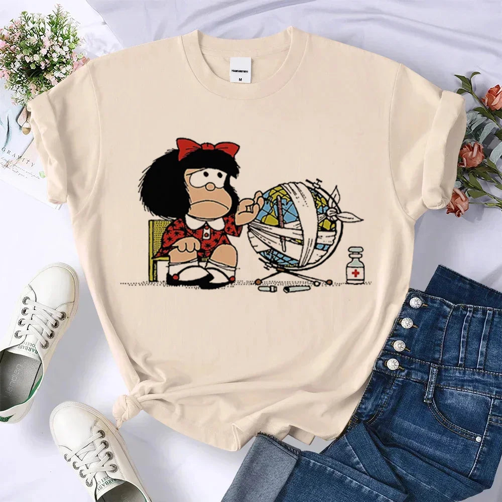 Mafalda tshirt women harajuku t-shirts female anime clothing