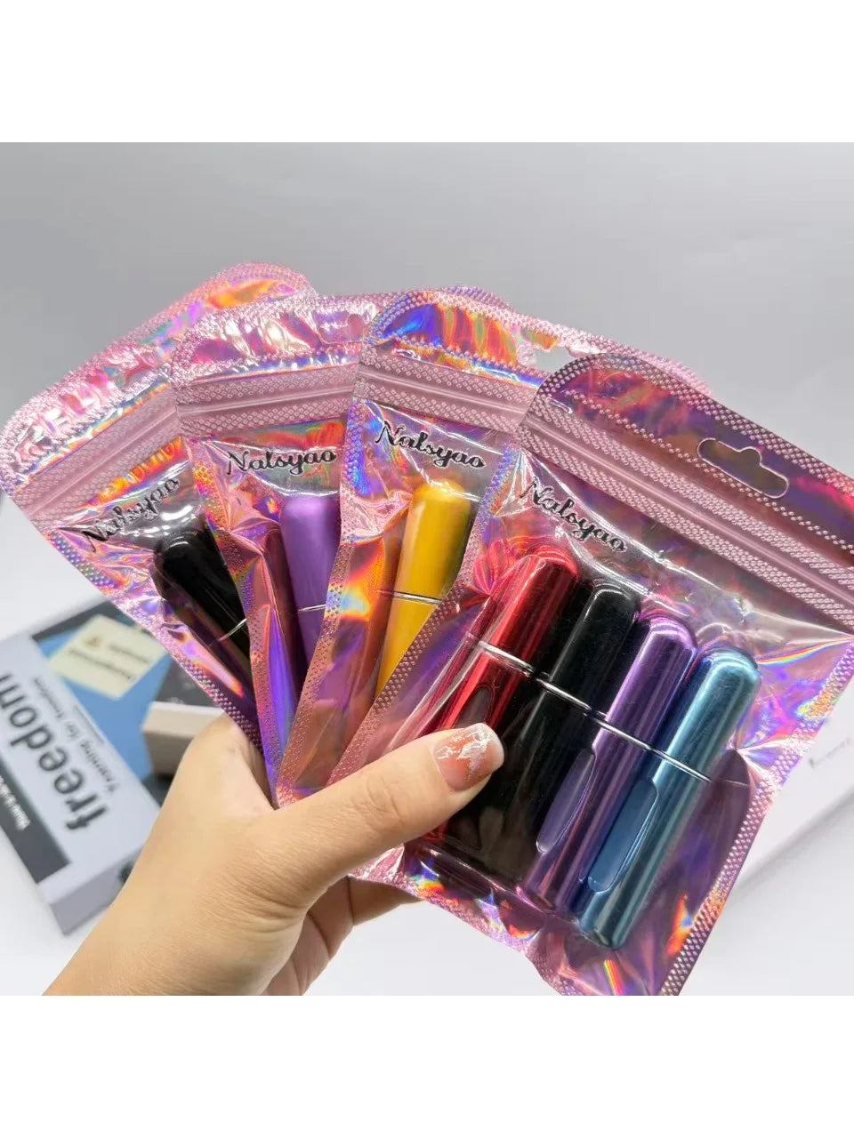 4pcs 5ml Mini Refillable Perfume Atomizer Aluminum Perfume Bottle Portable Perfume Spray Bottle Travel Parfume Mini Bottle