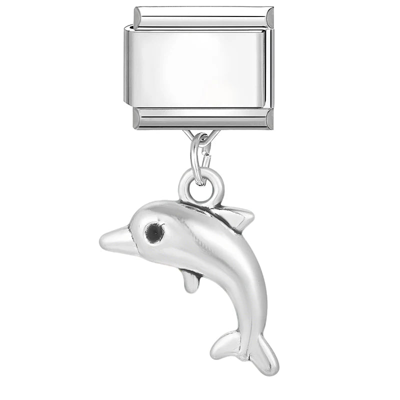 Fashion Starfish Shell Whale Pendant Series  Women Men Charm Link Fit 9mm Stainless Steel Italian Bracelet Making DIY Jewelrys