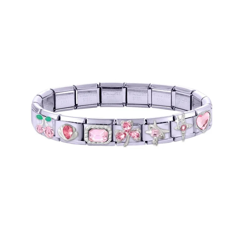 Fashion Starfish Shell Whale Pendant Series  Women Men Charm Link Fit 9mm Stainless Steel Italian Bracelet Making DIY Jewelrys