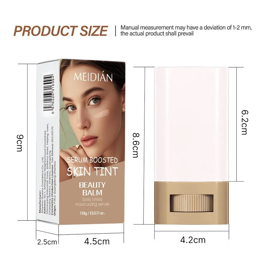 1/2PCS Skin Tint Stick Waterproof Nourishing Solid Tinted Serum Foundation Balm  Face Tinted Face Contour Stick Face Makeup