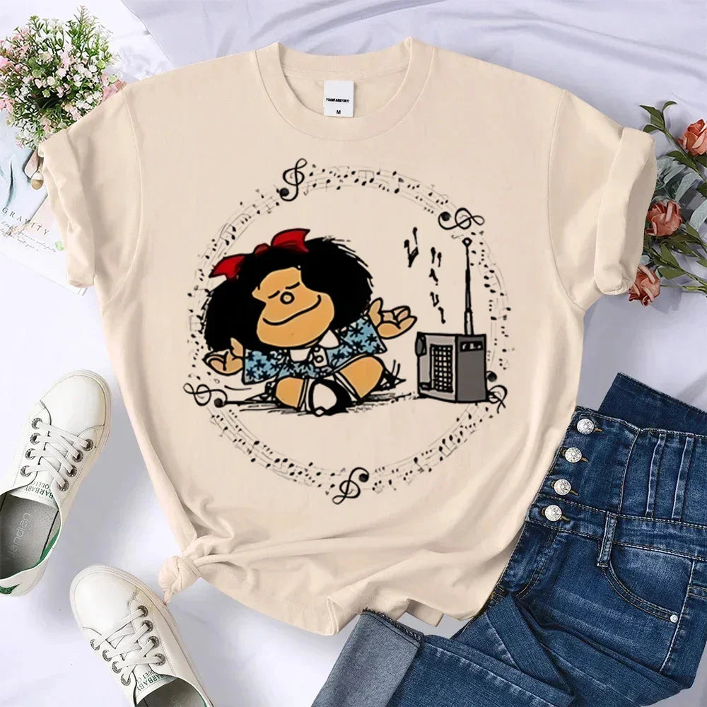 Mafalda tshirt women harajuku t-shirts female anime clothing