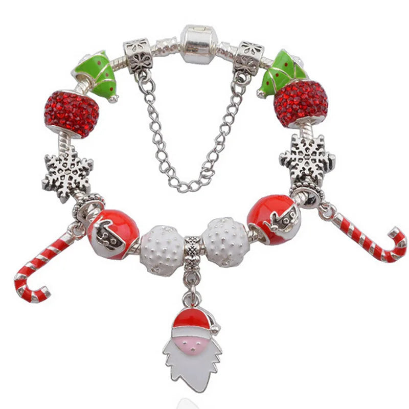 Romantic First My Mother Charm Bracelet For Women With Crystal DIY Beads Pendants Bracelets Fashion Jewelry Gift Dropshipping