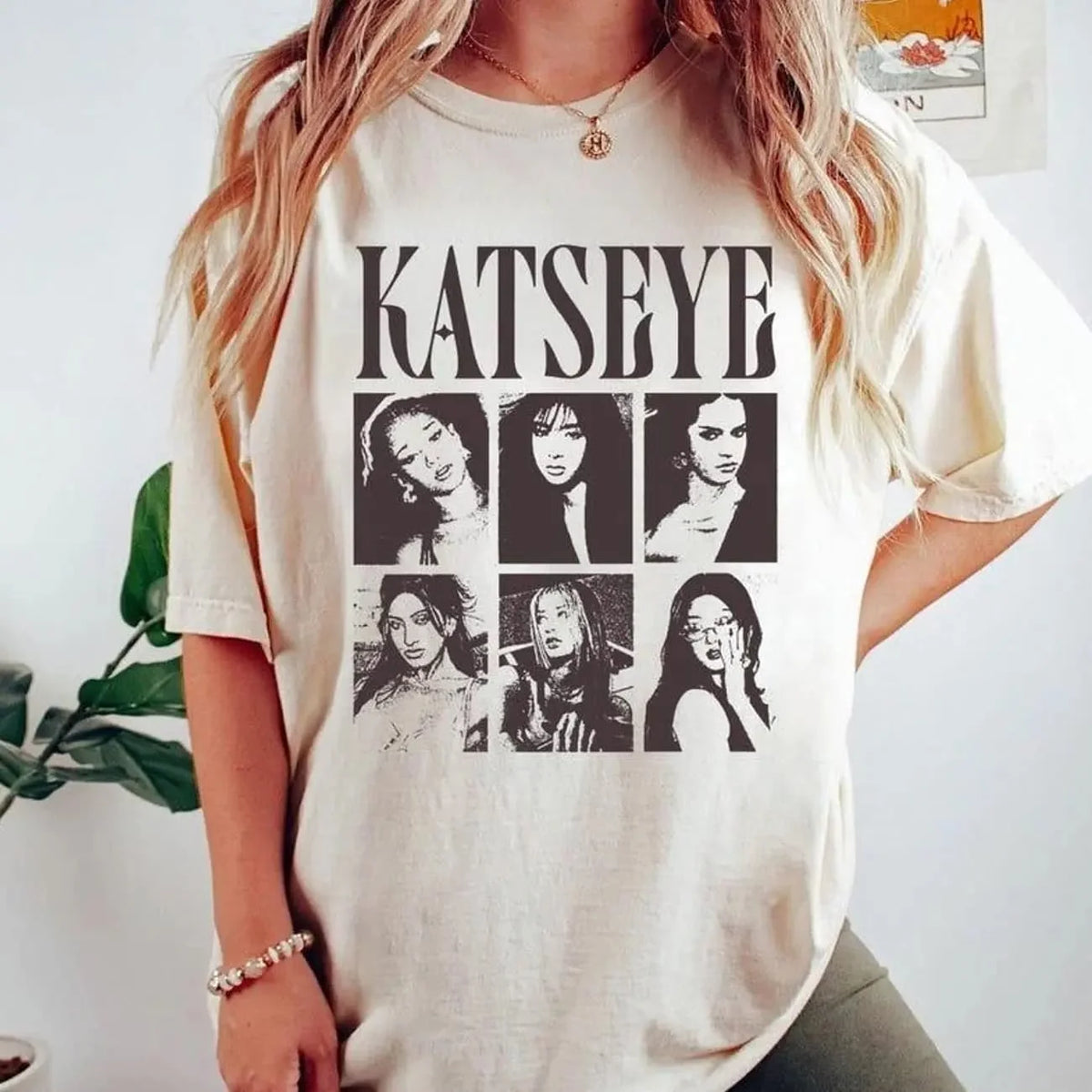KATSEYE Kpop Girl Group Vintage 90s Bootleg T-shirt 6 Members Graphic Print Unisex Casual Streetwear Fans Gift Short Sleeve Tee