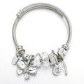 Charm Bracelets for Teen Girls Exquisite Cute Cartoon Friendship Bracelet Stainless Steel Bangle Birthday Gift Little Girls Kids