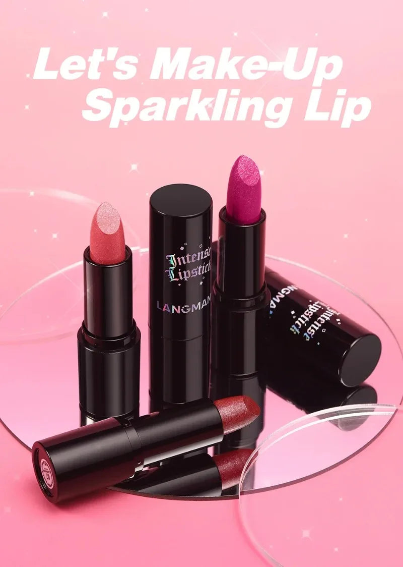 Nude Gray Metallic Lipstick Glitter Diamond Waterproof Long-Lasting Lip Gloss High Pigment Shiny Sparkling Pearl Lip Tint Makeup