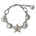 Elegant Beaded Bracelet Star Charm Bracelet Pendant Bracelet Stylish Wrist Jewelry Fashion Statement Bracelet for Woman E0BF