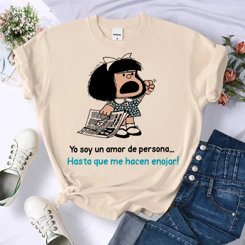 Mafalda tshirt women harajuku t-shirts female anime clothing