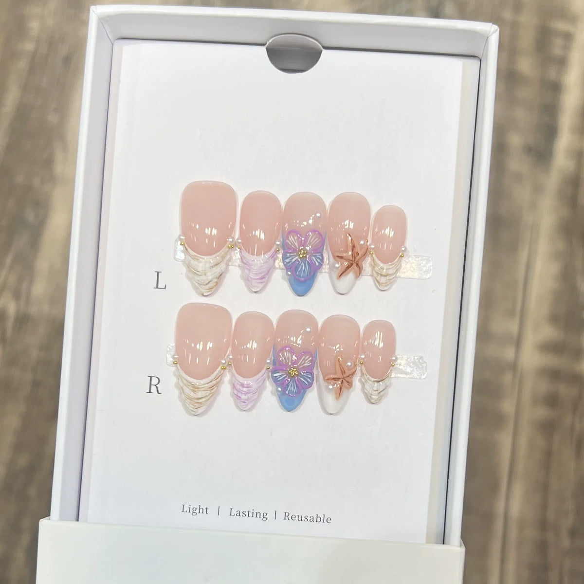 10Pcs Handmade Press On Nails Summer Fruits Full Cover Colorful 3D Design French Almond False Nails Wearable Manicure Nail Tips