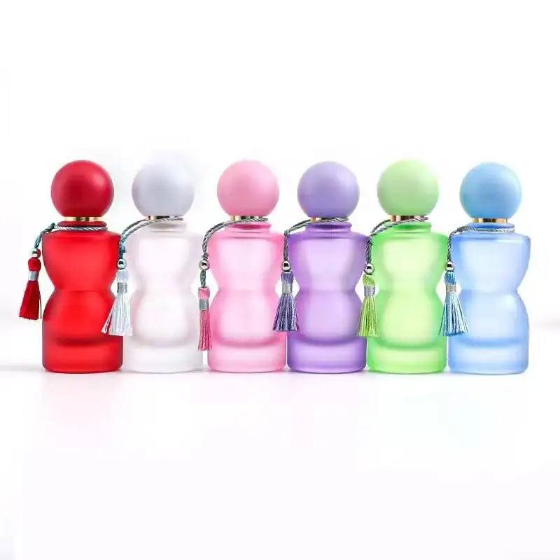High-end screw cap perfume decanter 30ml colored matt glass spray bottle travel portable cosmetics empty bottle